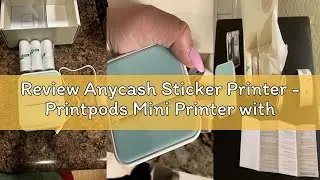 Review Anycash Sticker Printer - Printpods Mini Printer with Stickers, Print Pod, Bluetooth Inkless