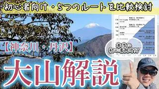 大山【15分解説】本当に初心者向け？5つの日帰りルートの難易度を比較検証・富士山眺望や紅葉の絶景など秋冬におすすめの関東近郊の低山・人気の大山登山を徹底解説