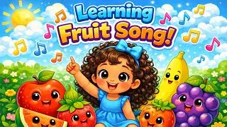 Learning fruit song for kids.  | Fruits 🍒🍑 poem | kids fruit with fun 😊