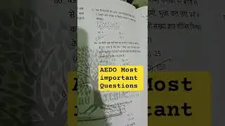 AEDO Most important Questions 📓📜🖊️#aedoexam