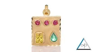 Yellow Sapphire, Green Sapphire With 3 Rubies&nbsp;| Prakash Gems