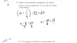 Translate Words into Equation - Algebra - SAT Math Tactics