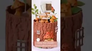 Wooden Texture Molds Add Rustic Charm to Your Cakes | Cake Pearls #cakedecoration #cake #shortvideo