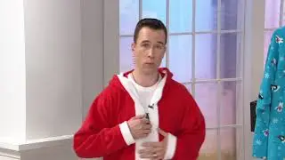 Forever Lazy Fleece Adult Onesie with Pocket, Hood & Removable Feet on QVC
