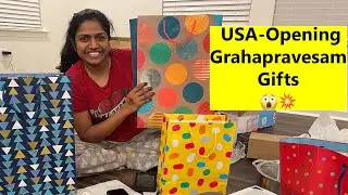 USA-புது வீட்டுக்கு🏠வந்த Gifts பிரிக்கலாம்~Unboxing&Opening House warming Gifts~Family Traveler VLOG