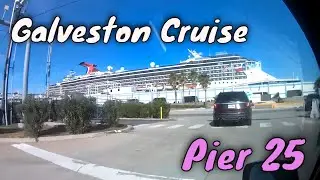 Galveston Cruise Pier 25 Passenger & Luggage Drop Off - Driver Side View
