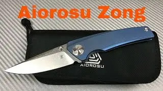Aiorosu AZ04 Zong Knife   Super smooth titanium framelock at a budget price