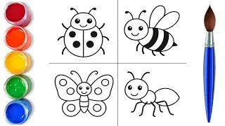 How to draw easy bugs | easy drawing step by step for kids