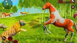 Wild horse family simulator | horse family simulator gameplay | horse game 