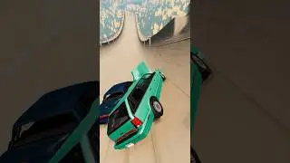 fire truck and Car vs Mega Ramp #automobile #firetruck #shortvideo