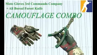 Moto Gloves 3rd Commando Company + All Boreal Forest Knife | CAMOUFLAGE COMBO | CS2 Showcase