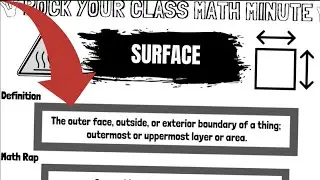 SURFACE - Rock Your Class Math Minute Video #rockyourclass #etienne #educorock