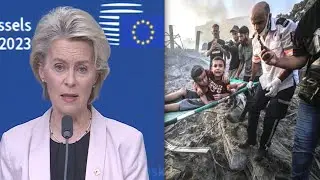 Israel-Gaza war: All 27 EU leaders call for &lsquo;humanitarian corridors and pauses&rsquo; - von der Leyen