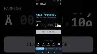 Новая майнинг игра в Телеграм - GLEAM Aqua Protocol 💵.