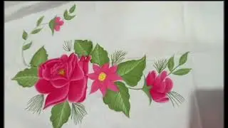 Pillow cover fabric painting designs✨️Easy and Beautiful painting for beginners| #pillowcover #Paint