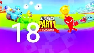 Stickman Party - Gameplay Part 18 Random Funny MiniGames 123 4 Plyer