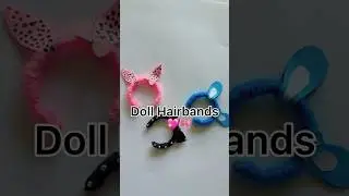 Miniature doll hairbands, cute tiny accessories, DIY doll crafts, handmade doll hair ties #shorts