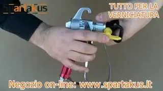 Uso della pistola e dell'ugello airless