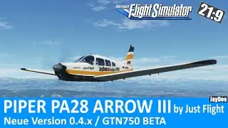 Piper PA28 Arrow III - neuer Version 0.4.x / GTN750 - kompletter Flug ★ FLIGHT SIMULATOR