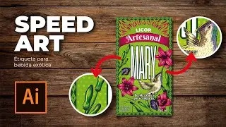 Speed ​​art Adobe Illustrator  / Label design for exotic drink - Peru