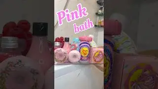 Pink bath 🎀 What&rsquo;s next? #bathroom #relax #bathtime #shorts #asmr