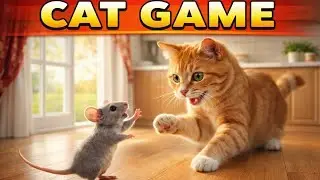 Cat Game with Mouse in room 🐱🐭 | True Animal Moment