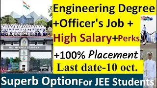 INDIAN NAVY BTECH ENTRY 2022 | JEE MAINS RANK BASED |MERIT BASED ENTRY NOW  GETS TOUGHER | FORMS OUT