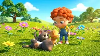 Five Playful Baby Kittens Chasing Butterflies 🐱🦋 | Kids Songs and Nursery Rhymes