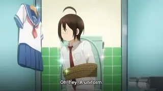 as long as he has sailor uniform and water, he can alive | youkai gakkou