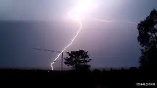 Thunderstorm with Crazy Lightnings South Italy 03/08/2024 Temporale - fulmini Castellana Grotte BA