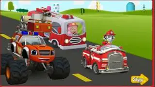 Paw Patrol/ Bubble guppies/ Blaze and the monster machines firefighter game/ learning games for kids