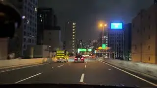 driving in Tokyo metropolitan expressway for sleep, study, work (rear camera)
