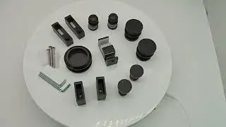Exquisite sliding shower door set, matt black