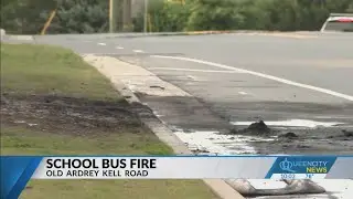 CMS school bus catches on fire in south Charlotte with students on board