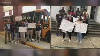 Local high school bused seniors to 29 polling places to cast votes for first time