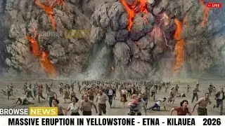 Мощное извержение в Йеллоустоне! Ужасающие кадры второго извержения вулкана под земной корой.