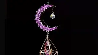 Crystal Ball Amethyst Moon Hanging Sun Catchers