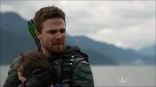Arrow 5x23 Season Finale Ending Cliffhanger Adrian kills himself /Lian Yu gets blown up