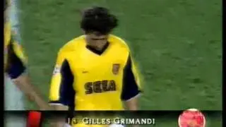 Gilles Grimandi v Pep Guardiola  Barcelona v Arsenal 1999-2000