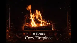 8 Hours Cozy Fireplace 🔥 Crackling Fire Sounds for Deep Sleep, Relaxation & Stress Relief (No Music)