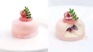 🌿 Lovely Raspberry Mousse Entremet Silky Smooth - Easy Dessert Decoration Tutorial | Sweet Planet