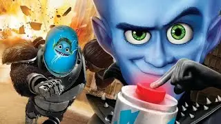 megamind the button of Doom fight scene