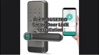 5 in 1 Mousetro smart door lock step by step installation. Fingerprint, pass code, card, key & app.