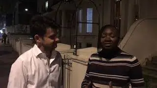 Jamie talking to Femi about why she's chosen to get involved.