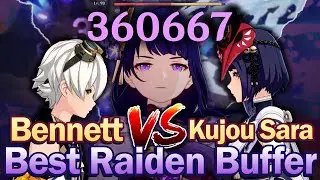 Raiden Shogun BEST Support? C6 Bennett vs C6 Kujou Sara Comparison & Showcase | Genshin Impact 2.1