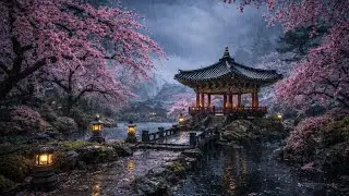 Stormy Chinese Garden I ASMR I 3 Hr. I 4K