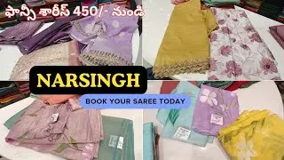 Narsingh Sarees and Fabric Shopping | Trending Instagram designer Saree & blouses with Price | Pattu