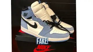 Air Jordan 1 UNC Fake Version Review . Watch before buying