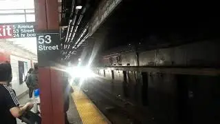 MTA New York City Transit R160 arrive at 53 street