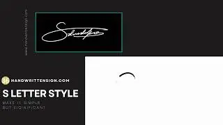 S Signature Letter Style 36